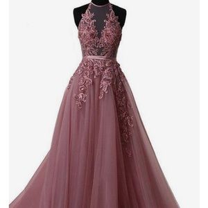 Mauve Lace Prom/Formal Dress